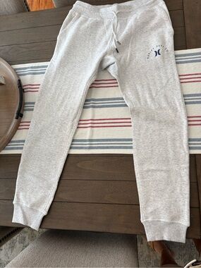 Hurley Light Gray Kids Jogger Sweatpants with Logo